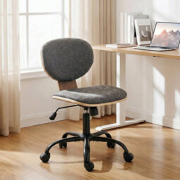 Grey Home Office Desk Chair Ergonomic Swivel Chair - thumbnail 1
