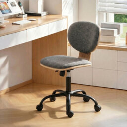 Grey Home Office Desk Chair Ergonomic Swivel Chair - thumbnail 3