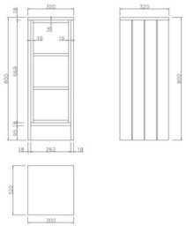 Affine 1540mm Traditional Double Vanity Basin Unit & Shelving Bathroom Furniture Blue - thumbnail 8