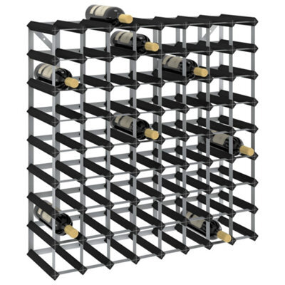 Vidaxl Wine Rack For 72 Bottles Black Solid Pine Wood Wine Racks - image 1