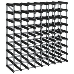 Vidaxl Wine Rack For 72 Bottles Black Solid Pine Wood Wine Racks - thumbnail 2