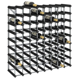 Vidaxl Wine Rack For 72 Bottles Black Solid Pine Wood Wine Racks