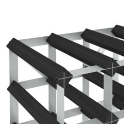 Vidaxl Wine Rack For 72 Bottles Black Solid Pine Wood Wine Racks - thumbnail 3