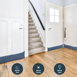 Lancashire Textiles Hollowfibre Filling (85 X 20Cm) Denim Blue Chenille Draught Stopper Excluder - thumbnail 5
