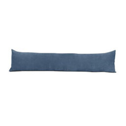 Lancashire Textiles Hollowfibre Filling (85 X 20Cm) Denim Blue Chenille Draught Stopper Excluder