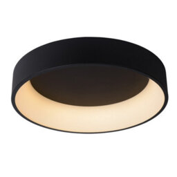 Lucide Talowe Led Modern Flush Ceiling Light 60Cm - Led Dim. - 1X42W 3000K - Black - Special Offer