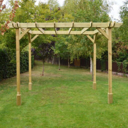 Rutland County Garden Furniture Double Premium Pergola - Wood - L240 X W480 X H270 Cm - Light Green - thumbnail 3