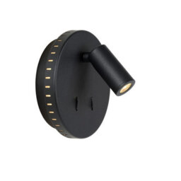 Lucide Bentjer Modern Reading Wall Light 14Cm - Led - 1X11W 3000K - Black