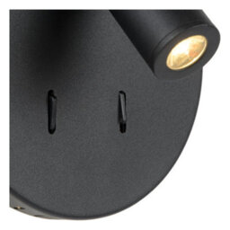 Lucide Bentjer Modern Reading Wall Light 14Cm - Led - 1X11W 3000K - Black - thumbnail 7