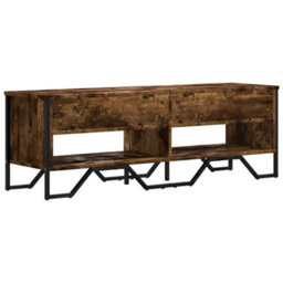 Berkfield Modern Tv Cabinet Smoked Oak 122X34X41 Cm Engineered Wood - thumbnail 6