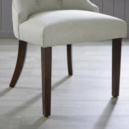 Furniturebox Uk 2X Belgravia Beige Fabric Dining Chairs Walnut Legs - thumbnail 6