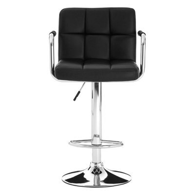 Orsina Black Velvet Bar Chair, Comfortable Seating Breakfast Bar Chair, Footrest Living Bar Chair Kitchen - image 1
