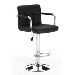 Orsina Black Velvet Bar Chair, Comfortable Seating Breakfast Bar Chair, Footrest Living Bar Chair Kitchen - thumbnail 2