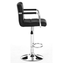 Orsina Black Velvet Bar Chair, Comfortable Seating Breakfast Bar Chair, Footrest Living Bar Chair Kitchen - thumbnail 3