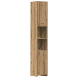 Berkfield 4 Piece Bathroom Furniture Set Artisan Oak Engineered Wood - thumbnail 4