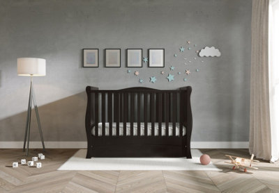 VICULII Gilbert Cot Bed Black With Drawer - image 1