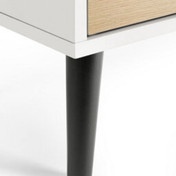 Julian Bowen Alba 4 Drawer Dresser, White And Oak, Wood, Horizontal Chest, Two Tone, Height: 100 X Width: 78 X Depth: 40Cm - thumbnail 5