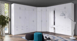 Arte Snow 02 Hinged Wardrobe W92Cm X H198Cm X D54Cm - White Gloss Front & White Matt Carcass - thumbnail 3