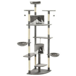 Walplus Cat Tree With Sisal Scratching Posts 203 Cm Grey And White - thumbnail 4
