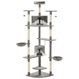 Walplus Cat Tree With Sisal Scratching Posts 203 Cm Grey And White - thumbnail 3