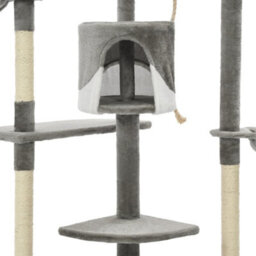 Walplus Cat Tree With Sisal Scratching Posts 203 Cm Grey And White - thumbnail 6