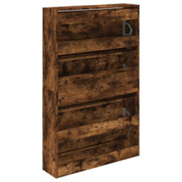 Walplus Shoe Cabinet Smoked Oak 80X21X125.5 Cm Engineered Wood - thumbnail 7