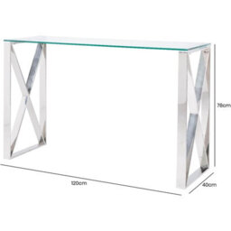 Vanity Living 120Cm Console Table For Hallway Living Room Furniture, Slim Entryway Table - thumbnail 4