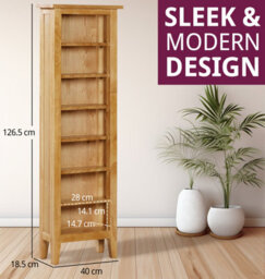 Hallowood Furniture Aston Cd Rack - thumbnail 3
