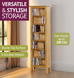 Hallowood Furniture Aston Cd Rack - thumbnail 5