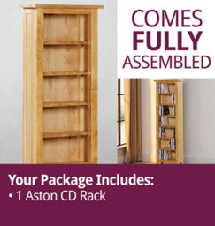 Hallowood Furniture Aston Cd Rack - thumbnail 7