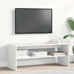 Berkfield Tv Cabinet White 100X40X40 Cm Engineered Wood - thumbnail 3