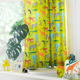 Little Furn. Kids Room Darkening Eyelet Curtain Pair Green (W)168Cm X (D)183Cm - thumbnail 3