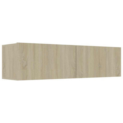 Berkfield Sturdy Tv Cabinet Sonoma Oak 120X30X30 Cm Engineered Wood - image 1
