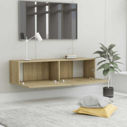 Berkfield Sturdy Tv Cabinet Sonoma Oak 120X30X30 Cm Engineered Wood - thumbnail 4
