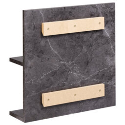 Beliani Wall Mirror With Shelf Pelotas 45 Cm 45 Cm Marble/ Black - thumbnail 5