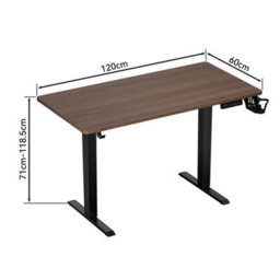 New Electric Standing Desk Height Adjustable With Memory Control Rustic Brown - thumbnail 2