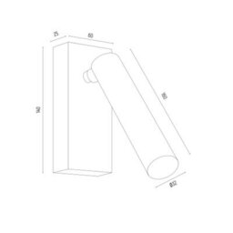 Luminosa Lighting Luminosa Rio Reading Wall Light Red 719Lm 3000K - thumbnail 4