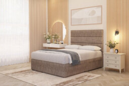 Somnior Beds Somnior Chambery Coffee Tweed Hybrid Pocket Sprung Orthopaedic Divan Bed Set With Upholstered Headboard - thumbnail 4