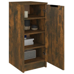 Berkfield Sturdy Shoe Cabinet Smoked Oak 30X35X70 Cm Engineered Wood - thumbnail 4