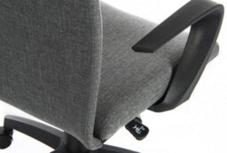 Teknik Work Office Chair Swivel Grey Fabric Adjustable Seat Height And Fixed Armrests - thumbnail 3