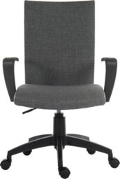Teknik Work Office Chair Swivel Grey Fabric Adjustable Seat Height And Fixed Armrests - thumbnail 2