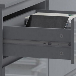 Fwstyle Stora Grey Gloss 6 Drawer Chest (H) 77Cm (W) 110Cm (D) 40Cm - Extra Deep 14Cm Drawers - thumbnail 6