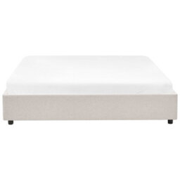 Beliani Bed With Storage Drawers Without Headboard Fabric Prades 180 X 200 Cm (Eu Super King) Light Beige - thumbnail 6