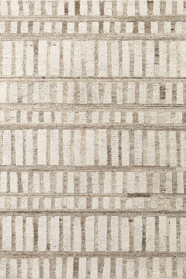 The Rugs Vikosa  Wool Rug Linara Handcrafted Cream Brown Abstract - image 1