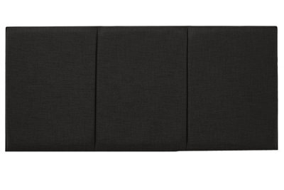 "Slumbre Alton Turin Linen 3Ft Single 20"" Headboard -  Charcoal"