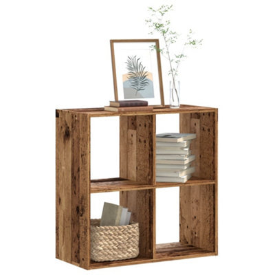 Berkfield Bookcase Old Wood 68.5X32X68.5 Cm Engineered Wood - image 1
