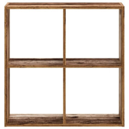 Berkfield Bookcase Old Wood 68.5X32X68.5 Cm Engineered Wood - thumbnail 4