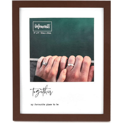 "Widdop Modern Wooden Brown Photo Frame 6X 6"" - Together" - image 1