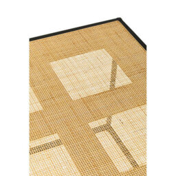 Orsina Natural Rattan Top Coffee Table, Black Metal Frame Coffee Table, Versatile Coffee Table For Home, Indoor - thumbnail 8