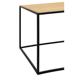 Orsina Natural Rattan Top Coffee Table, Black Metal Frame Coffee Table, Versatile Coffee Table For Home, Indoor - thumbnail 7
